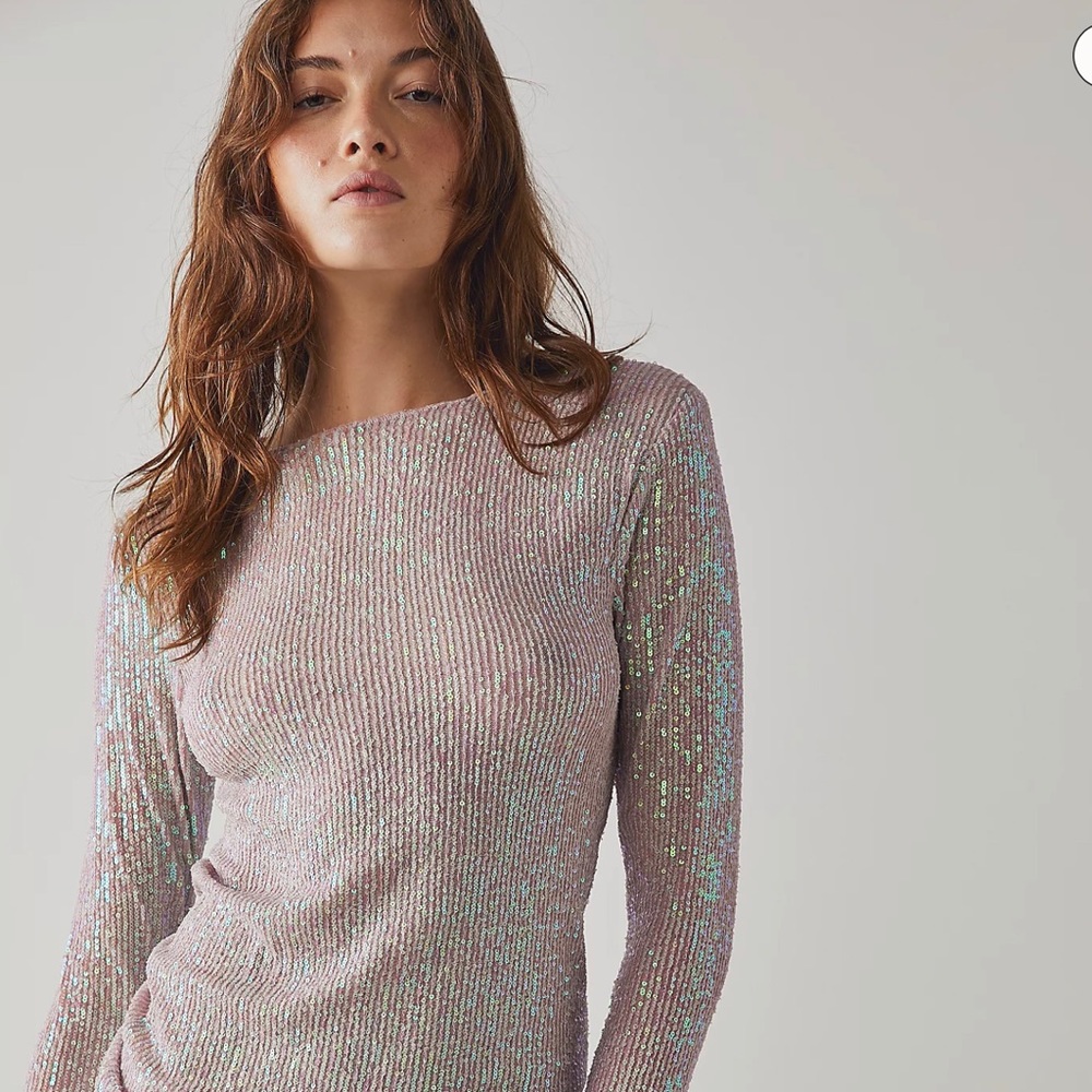 Free People Gold Rush Tee in Champagne float